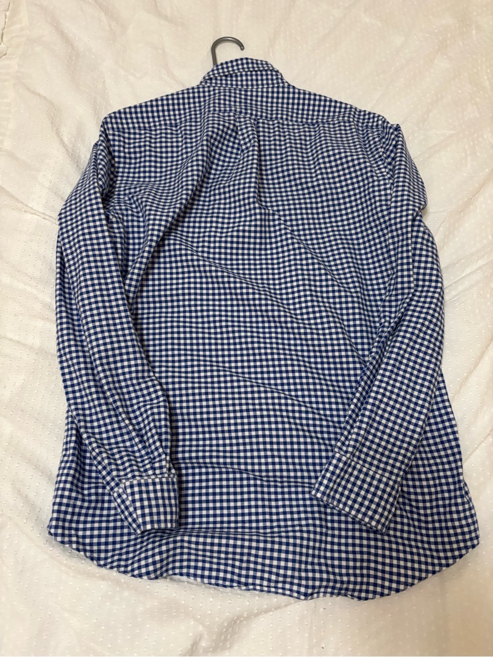 Ralph Lauren Blue and White Gingham Button-Down Shirt - Picture 4 of 4